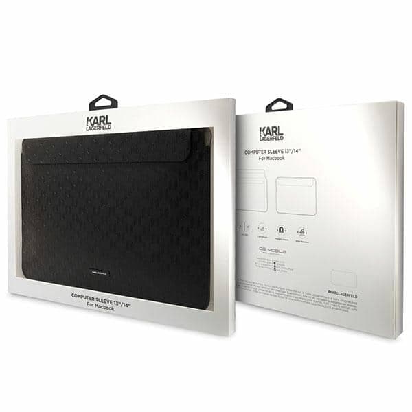 Karl Lagerfeld Θήκη KLCS14SAKLHPK 14" μαύρο Saffiano Plaque 4