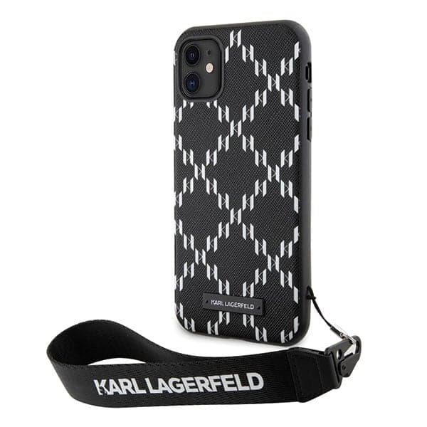 Karl Lagerfeld Monogram Losange Saffiano - θήκη για Apple iPhone 11 / XR - Μαύρο 2