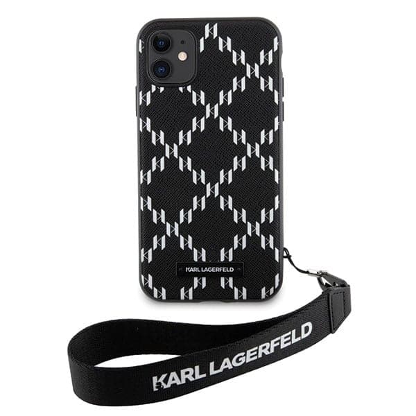 Karl Lagerfeld Monogram Losange Saffiano - θήκη για Apple iPhone 11 / XR - Μαύρο 3