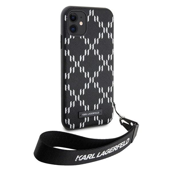 Karl Lagerfeld Monogram Losange Saffiano - θήκη για Apple iPhone 11 / XR - Μαύρο 4