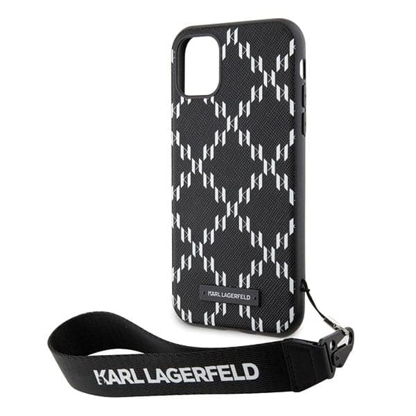 Karl Lagerfeld Monogram Losange Saffiano - θήκη για Apple iPhone 11 / XR - Μαύρο 6