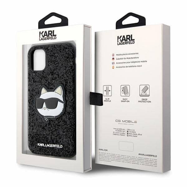 Karl Lagerfeld Glitter Choupette - θήκη για Apple iPhone 11 / XR - Μαύρο 8