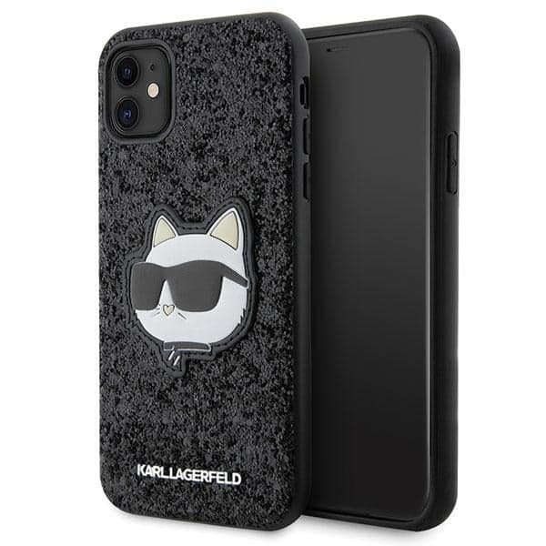 Karl Lagerfeld Glitter Choupette - θήκη για Apple iPhone 11 / XR - Μαύρο