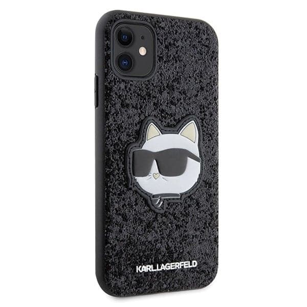 Karl Lagerfeld Glitter Choupette - θήκη για Apple iPhone 11 / XR - Μαύρο 4