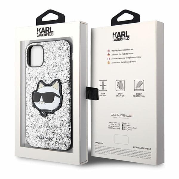 Karl Lagerfeld Glitter Choupette Patch - θήκη για Apple iPhone 11 - Διάφανο 8