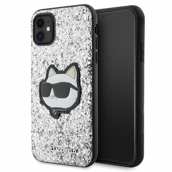 Karl Lagerfeld Glitter Choupette Patch - θήκη για Apple iPhone 11 - Διάφανο
