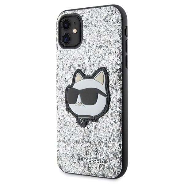 Karl Lagerfeld Glitter Choupette Patch - θήκη για Apple iPhone 11 - Διάφανο 2