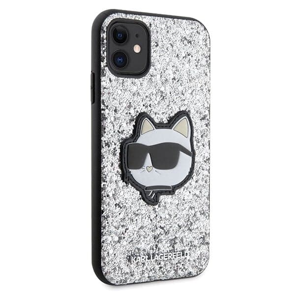 Karl Lagerfeld Glitter Choupette Patch - θήκη για Apple iPhone 11 - Διάφανο 4