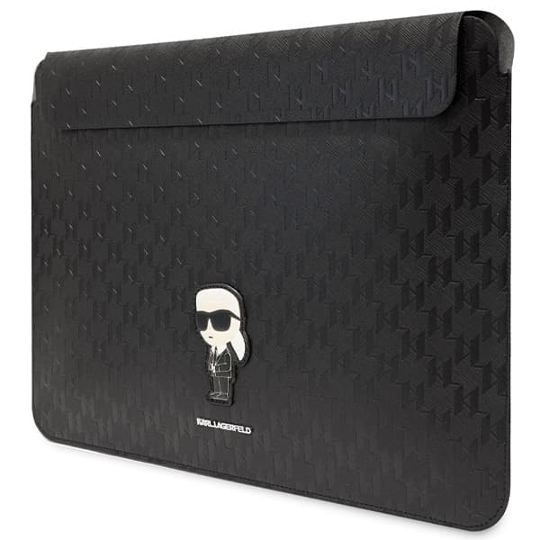 Karl Lagerfeld Θήκη KLCS16SAKHPKK 16" μαύρη/black Saffiano Monogram Ikonik 2