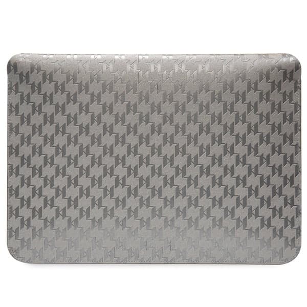 Karl Lagerfeld Θήκη KLCS14SAKHPKG 14" ασημί Saffiano Monogram Ikonik 3