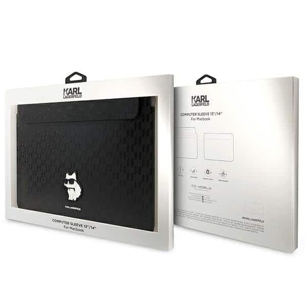 Karl Lagerfeld Θήκη KLCS14SAKHPCK 14" μαύρη/black Saffiano Monogram Choupette 4