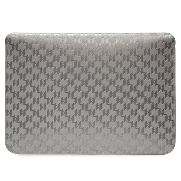 Karl Lagerfeld Θήκη KLCS14SAKHPCG 14" ασημί Saffiano Monogram Choupette 3