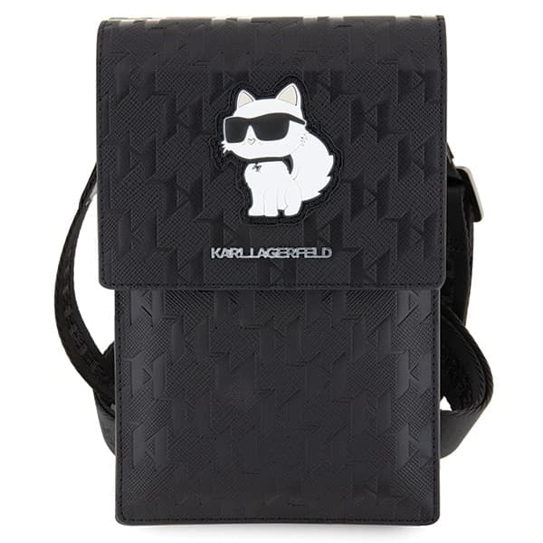 Karl Lagerfeld Τσάντα KLWBSAKHPCK μαύρη/black Saffiano Monogram Choupette 2