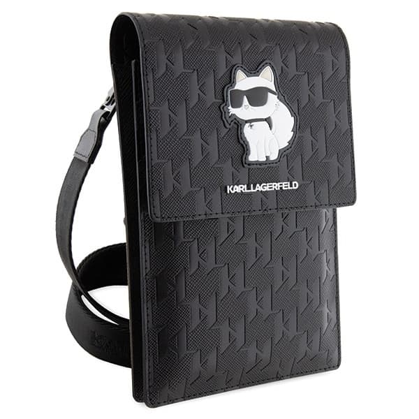 Karl Lagerfeld Τσάντα KLWBSAKHPCK μαύρη/black Saffiano Monogram Choupette 3