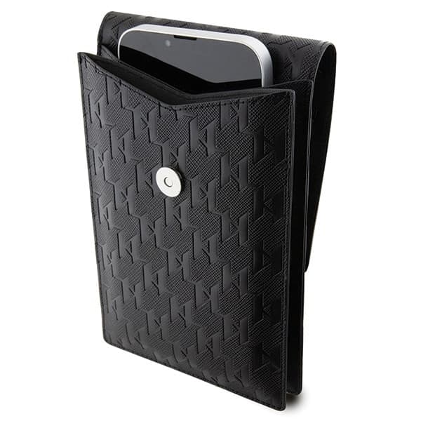 Karl Lagerfeld Τσάντα KLWBSAKHPCK μαύρη/black Saffiano Monogram Choupette 4