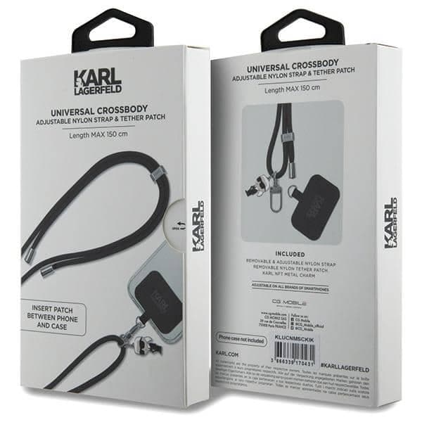 Karl Lagerfeld KLUCNMSCKIK Universal λουράκι λαιμού CBDY Cord μαύρο/black 3