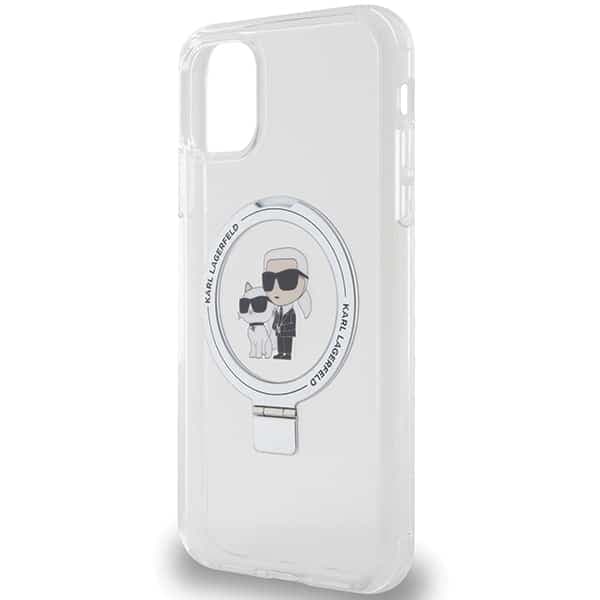 Karl Lagerfeld Ring Stand Karl&Choupette Magsafe - θήκη για Apple iPhone 11 / XR - Λευκό 6