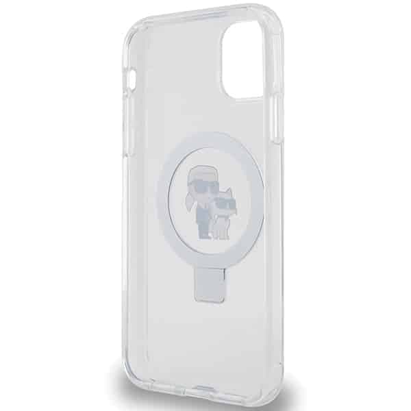 Karl Lagerfeld Ring Stand Karl&Choupette Magsafe - θήκη για Apple iPhone 11 / XR - Λευκό 7