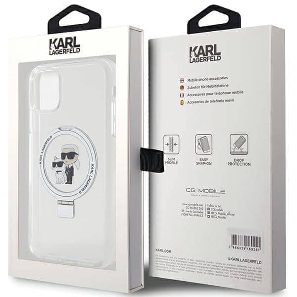 Karl Lagerfeld Ring Stand Karl&Choupette Magsafe - θήκη για Apple iPhone 11 / XR - Λευκό 8