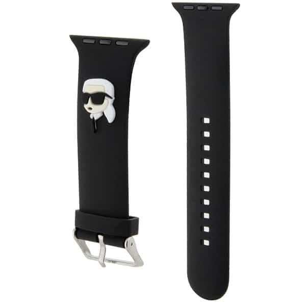 Karl Lagerfeld 3D Rubber Karl - θήκη για Apple Watch 38mm (1st gen) / 40mm 41mm - Μαύρο 3