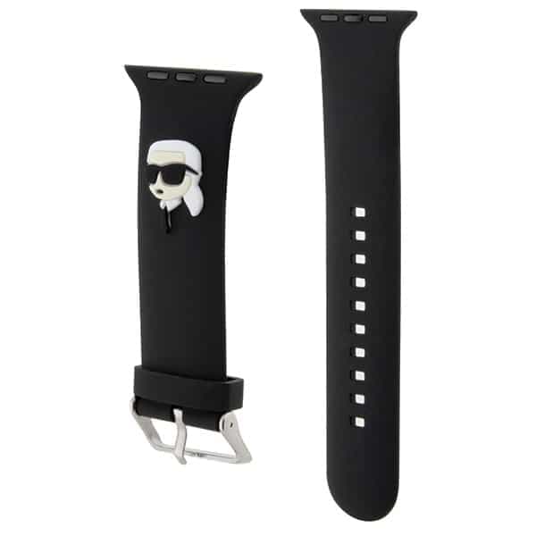 Karl Lagerfeld 3D Rubber Karl Head - θήκη για Apple Watch 42mm (1st gen) / 44mm 45mm 49mm - Μαύρο 3