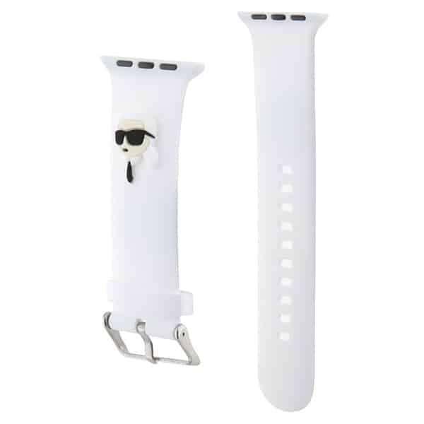 Karl Lagerfeld 3D Rubber Karl Head - θήκη για Apple Watch 38mm (1st gen) / 40mm 41mm - Λευκό 3