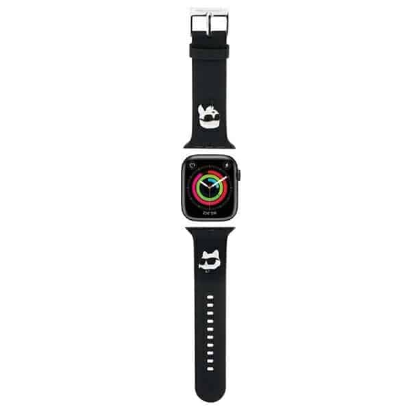 Karl Lagerfeld 3D Rubber Karl&Choupette - θήκη για Apple Watch 38mm (1st gen) / 40mm 41mm - Μαύρο