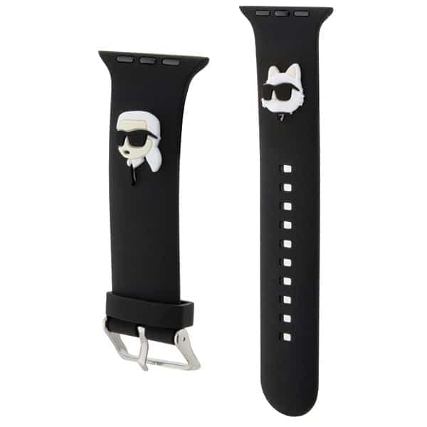 Karl Lagerfeld 3D Rubber Karl&Choupette - θήκη για Apple Watch 38mm (1st gen) / 40mm 41mm - Μαύρο 3