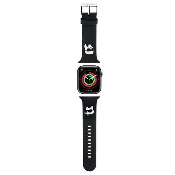 Karl Lagerfeld 3D Rubber Karl&Choupette - θήκη για Apple Watch 42mm (1st gen) / 44mm 45mm 49mm - Μαύρο