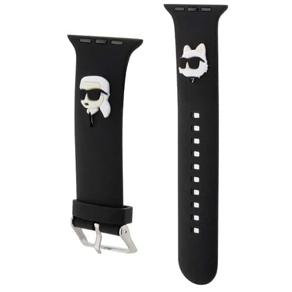 Karl Lagerfeld 3D Rubber Karl&Choupette - θήκη για Apple Watch 42mm (1st gen) / 44mm 45mm 49mm - Μαύρο 3
