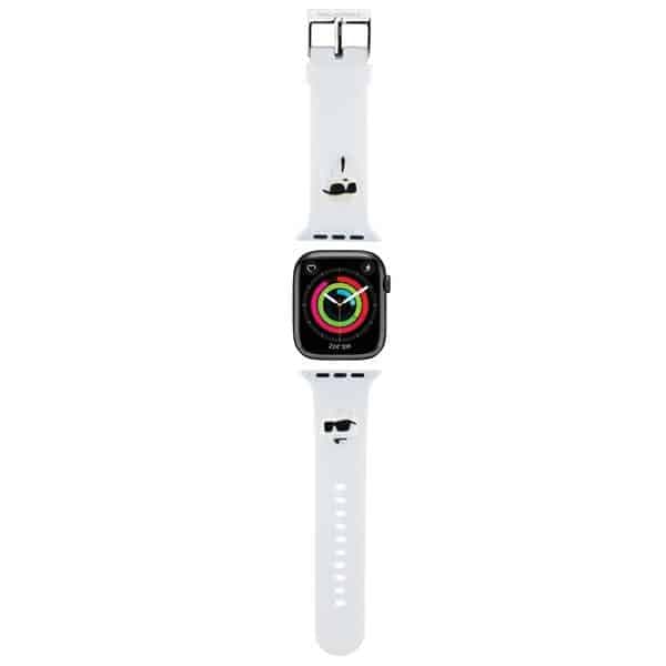 Karl Lagerfeld 3D Rubber Karl&Choupette - θήκη για Apple Watch 42mm (1st gen) / 44mm 45mm 49mm - Λευκό