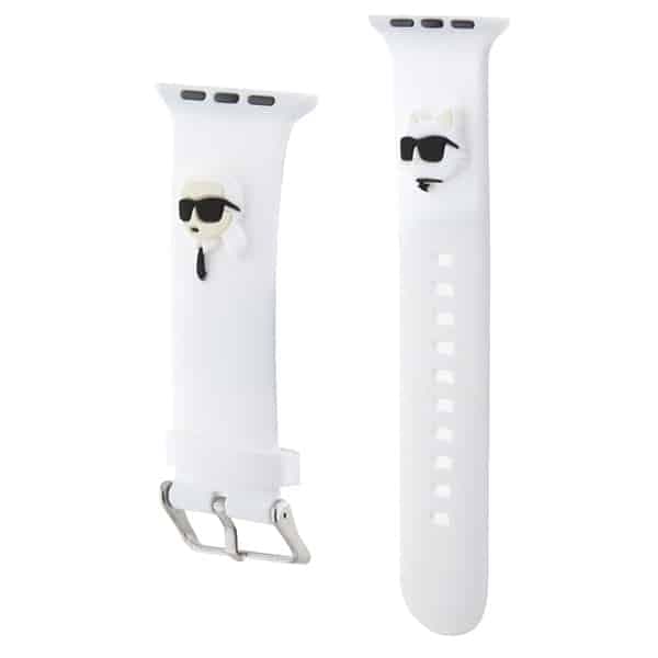 Karl Lagerfeld 3D Rubber Karl&Choupette - θήκη για Apple Watch 42mm (1st gen) / 44mm 45mm 49mm - Λευκό 3