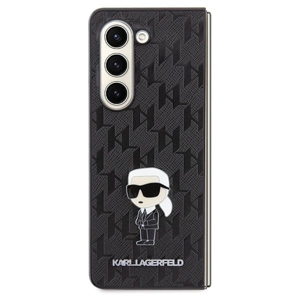 Karl Lagerfeld Saffiano Monogram Ikonik Pin - θήκη για Samsung Galaxy Z Fold5 - Μαύρο 2