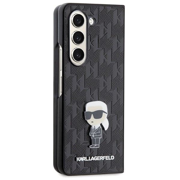Karl Lagerfeld Saffiano Monogram Ikonik Pin - θήκη για Samsung Galaxy Z Fold5 - Μαύρο 5