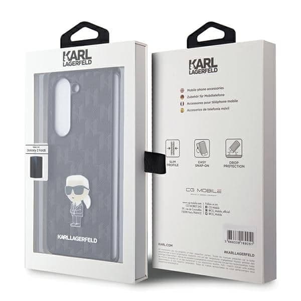 Karl Lagerfeld Saffiano Monogram Ikonik Pin - θήκη για Samsung Galaxy Z Fold5 - Μαύρο 7