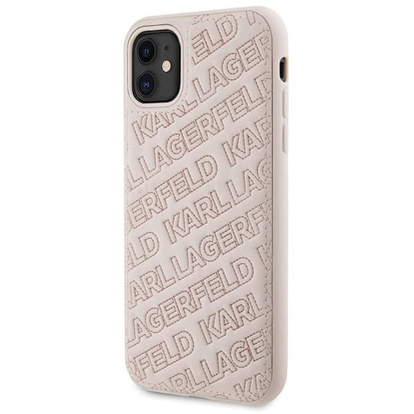 Karl Lagerfeld Quilted K Pattern - θήκη για Apple iPhone 11 / XR - Ροζ 2
