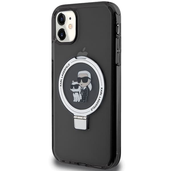 Karl Lagerfeld Ring Stand Karl&Choupette - θήκη για Apple iPhone 11 / XR - Μαύρο 2