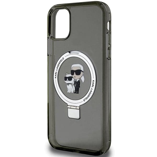 Karl Lagerfeld Ring Stand Karl&Choupette - θήκη για Apple iPhone 11 / XR - Μαύρο 6