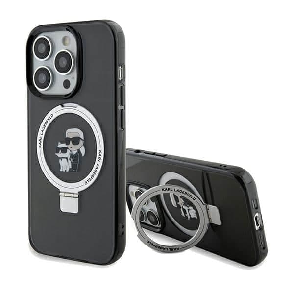 Karl Lagerfeld Ring Stand Karl&Choupette - θήκη για Apple iPhone 13 Pro Max - Μαύρο
