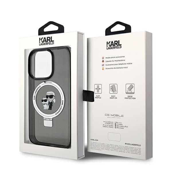 Karl Lagerfeld Ring Stand Karl&Choupette - θήκη για Apple iPhone 13 Pro Max - Μαύρο 8
