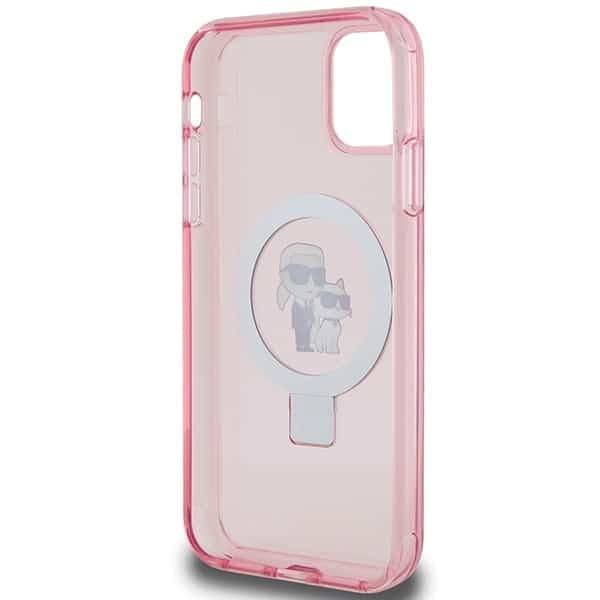 Karl Lagerfeld Ring Stand Karl&Choupette - θήκη για Apple iPhone 11 / XR - Ροζ 7