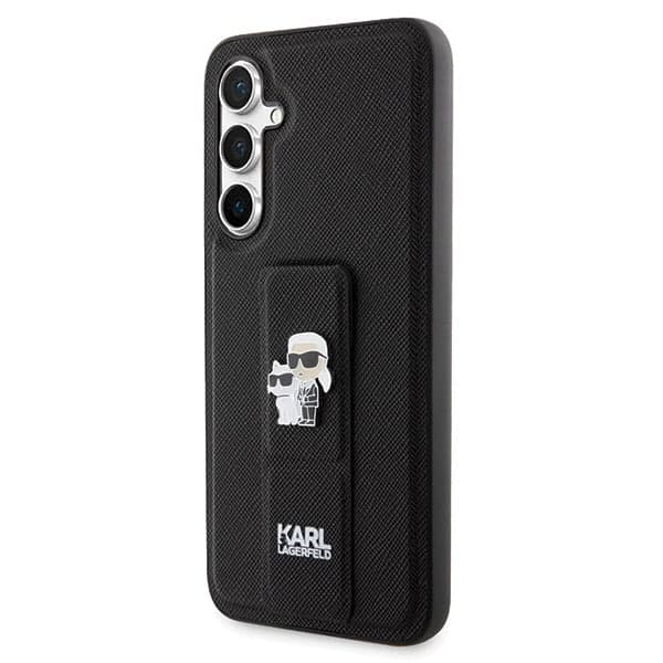 Karl Lagerfeld Gripstand Saffiano Karl&Choupette - θήκη για Samsung Galaxy S23 FE - Μαύρο 2