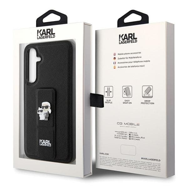 Karl Lagerfeld Gripstand Saffiano Karl&Choupette - θήκη για Samsung Galaxy S23 FE - Μαύρο 7