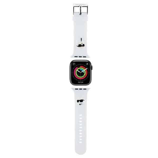 Karl Lagerfeld 3D Rubber Karl&Choupette - θήκη για Apple Watch 38mm (1st gen) / 40mm 41mm - Λευκό