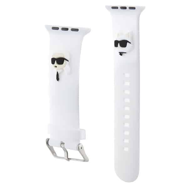 Karl Lagerfeld 3D Rubber Karl&Choupette - θήκη για Apple Watch 38mm (1st gen) / 40mm 41mm - Λευκό 3