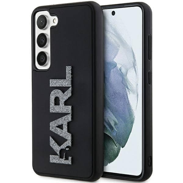 Karl Lagerfeld 3D Rubber Glitter Logo - θήκη για Samsung Galaxy S23 - Μαύρο