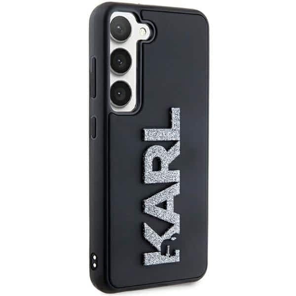 Karl Lagerfeld 3D Rubber Glitter Logo - θήκη για Samsung Galaxy S23 - Μαύρο 4
