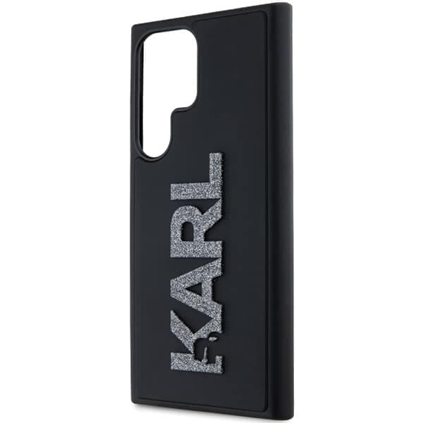 Karl Lagerfeld 3D Rubber Glitter Logo - θήκη για Samsung Galaxy S23 Ultra - Μαύρο 5