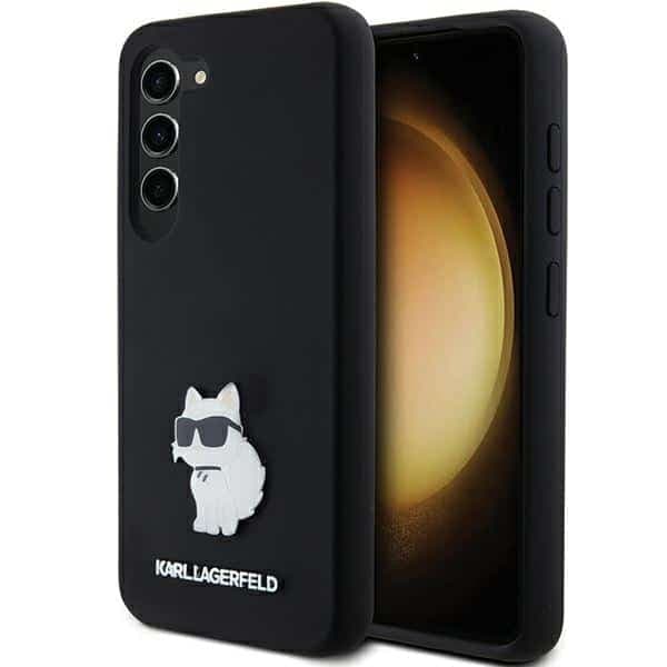 Karl Lagerfeld Silicone Choupette Metal Pin - θήκη για Samsung Galaxy S23 - Μαύρο