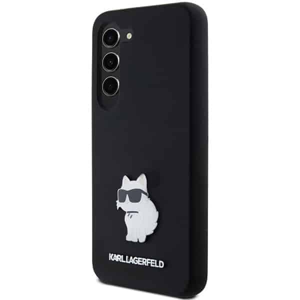 Karl Lagerfeld Silicone Choupette Metal Pin - θήκη για Samsung Galaxy S23 - Μαύρο 2